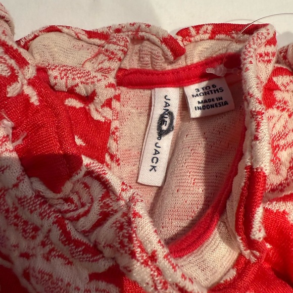 Janie and Jack Red and Cream Floral Dress - Picture 4 of 6